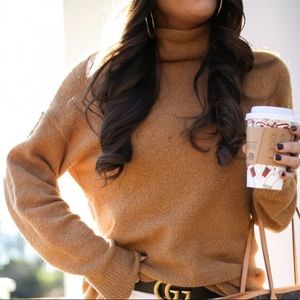 BP Boucle Turtleneck Tunic Sweater